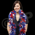 6' Red/ White/ Blue Multi Color Feather Boa